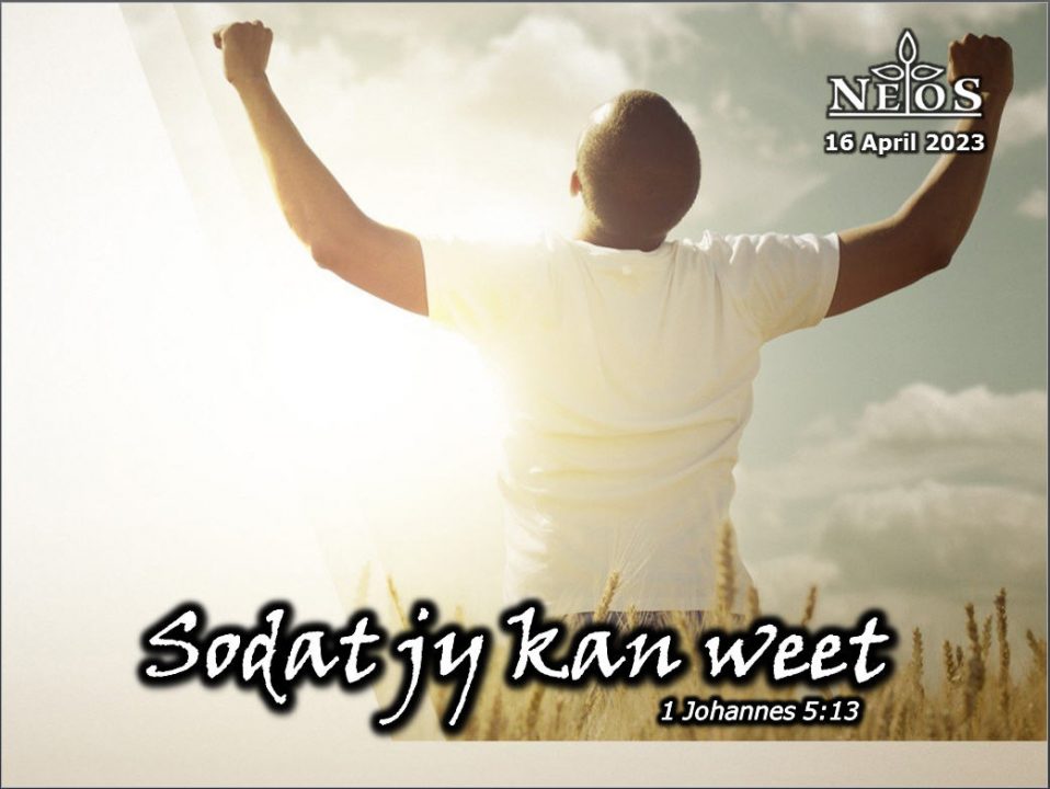 Sodat jy kan weet