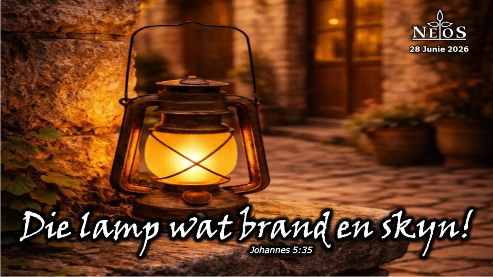 Die lamp wat brand en skyn